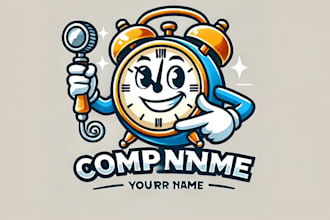design awesome super clock face logo design