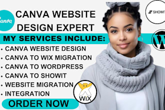 design wix website migrate canva to wordpress website redesign canva to showit