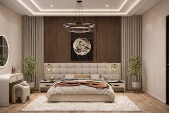 create minimalistic 3d interior rendering in 24 to 48 hours