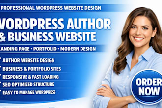 build wordpress author website, author landing page, business website, portfolio