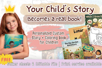 create children s story coloring book illustrations for you