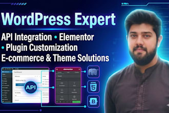design and develop custom wordpress, elementor, ecommerce and API