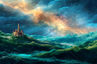 create stylized environment concept art, fantasy background