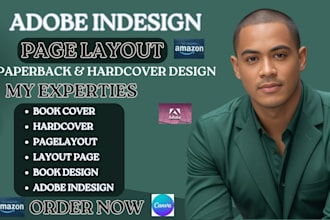 do book design page layout paperback hardcover cover design in adobe indesign