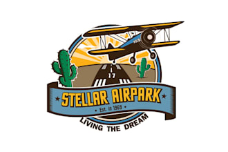 design colorful logo for stellar air park a pilot community