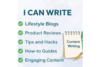 write simple blog articles and content in english