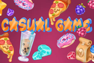 create casual style props for game