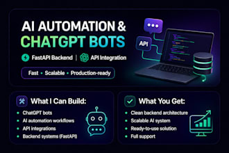 ai automation, chatgpt bots, and fastapi backend systems