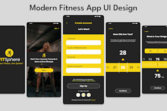 design modern mobile app UI UX in figma