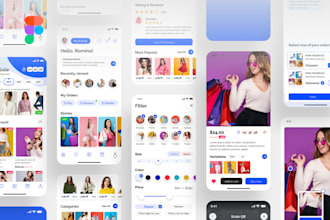 create a modern mobile app UI UX design for your business
