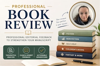review your book and provide professional editorial feedback