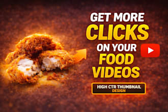 create mouthwatering food youtube thumbnails for restaurant