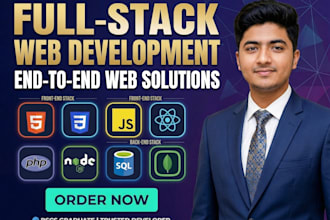 be your full stack web developer for custom website development