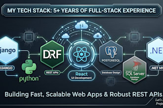 develop web applications using python, django, and restful apis