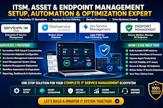setup servicenow itsm asset freshservice jira service endpoint management system