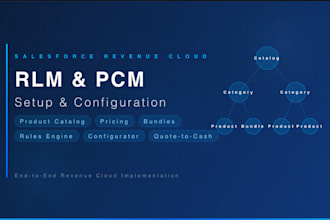 set up salesforce revenue cloud rlm product catalog and pricing