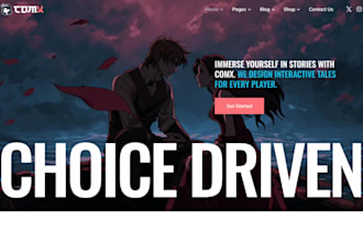 design anime comic shopify book store comics website anime dropshipping store