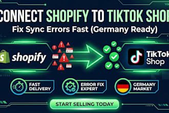 set up german tiktok shop and connect germany shopify with full sync fix