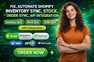 fix, automate shopify inventory sync, stock sync, order sync, api integration