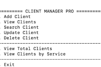 build a simple client management system using python