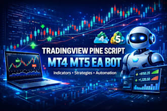 create tradingview pine script strategy and mt4 mt5 expert advisor trading bot