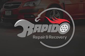 make modern automotive logo for car repair, auto shop, or brand