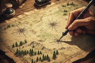 design a detailed fantasy map for your book or game