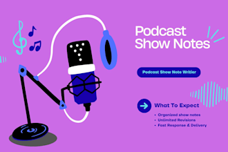 write podcast show notes for your podcast