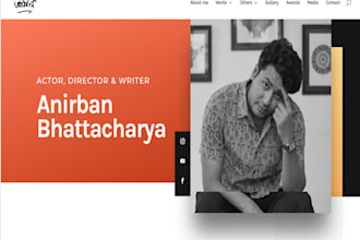 build wix squarespace actor portfolio website indie artist film artist website