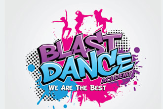 design unique tango rock gymnastic and dance logo