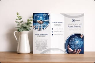 design professional tri fold and multipage brochure