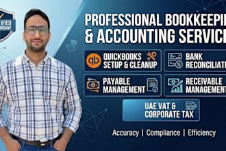 do bookkeeping, accounting, and quick books cleanup and vat