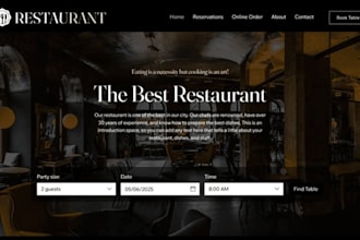 create a restaurant website with online food ordering system