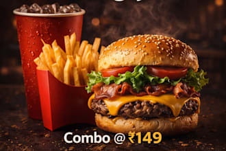design eye catching food ads, restaurant posts and menu design
