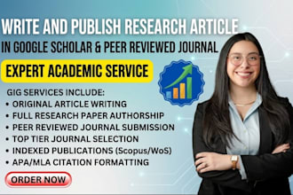 write and publish research article paper in google scholar peer reviewed journal