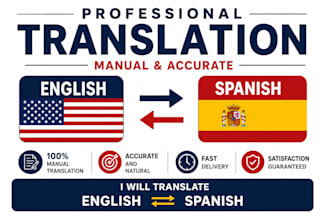 manually translate english to spanish and spanish to english