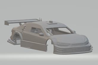 create blender rc prototypes, reverse engineer rc parts, automotive cad models,