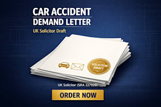 draft a powerful UK car accident claim demand letter