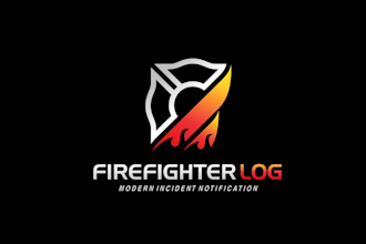 design best quality firefighter app logo