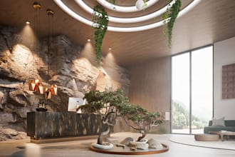 design and 3d photorealistic render your office and studio