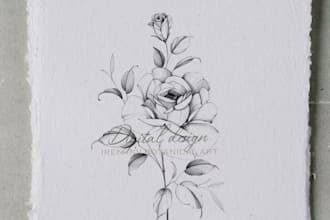 professionally draw your chest tattoo