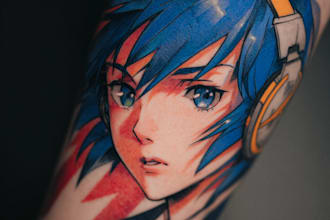 draw anime tattoo design