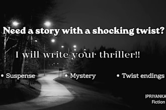 write your psychological thriller with a twist ending