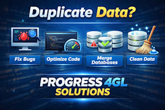 provide progress 4gl coding, debugging and support