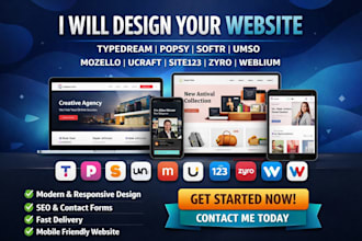 design typedream popsy softr umso mozello ucraft site123 zyro weblium website
