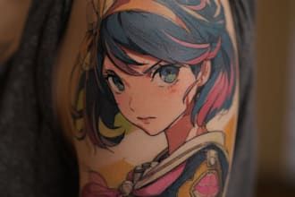 make anime tattoo design