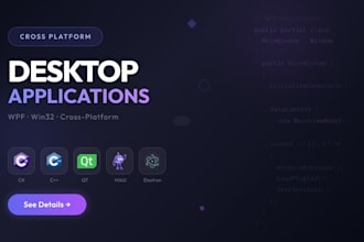 build a custom windows desktop application using cs or cpp