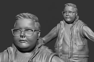 sculpt 3d head bust model full body character model stl for 3d printing