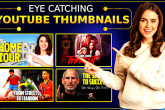 design high quality youtube thumbnails that increase views