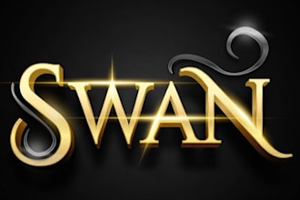 create font construction 3d metallic logo